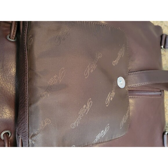 Fossil Soft Leather Backpack Brown Travel Bag Flap Front Read Description - Picture 7 of 10